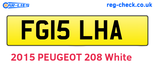 FG15LHA are the vehicle registration plates.