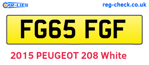 FG65FGF are the vehicle registration plates.