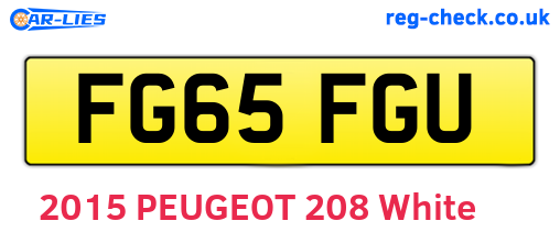 FG65FGU are the vehicle registration plates.