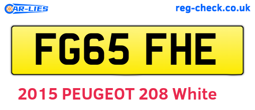 FG65FHE are the vehicle registration plates.