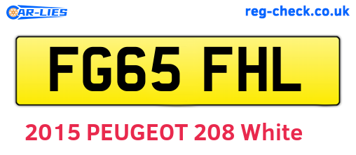 FG65FHL are the vehicle registration plates.