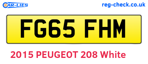 FG65FHM are the vehicle registration plates.