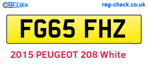 FG65FHZ are the vehicle registration plates.