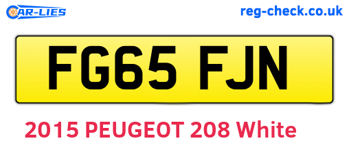 FG65FJN are the vehicle registration plates.