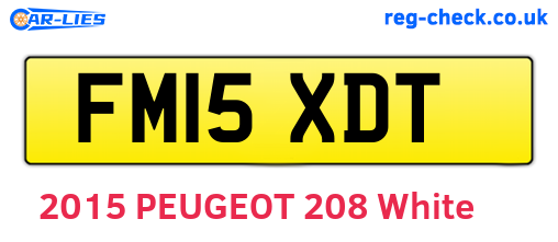 FM15XDT are the vehicle registration plates.
