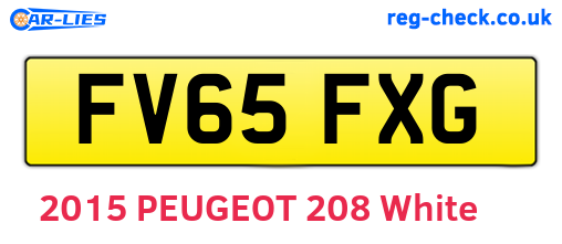 FV65FXG are the vehicle registration plates.