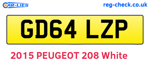 GD64LZP are the vehicle registration plates.