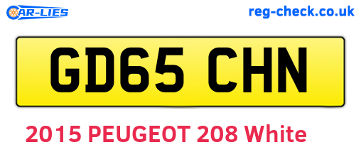 GD65CHN are the vehicle registration plates.