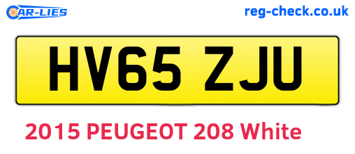 HV65ZJU are the vehicle registration plates.