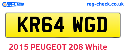 KR64WGD are the vehicle registration plates.