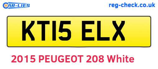 KT15ELX are the vehicle registration plates.