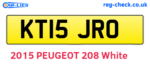 KT15JRO are the vehicle registration plates.