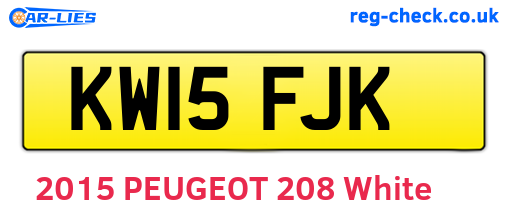 KW15FJK are the vehicle registration plates.