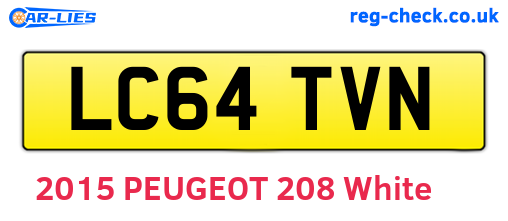 LC64TVN are the vehicle registration plates.