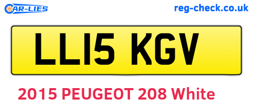 LL15KGV are the vehicle registration plates.