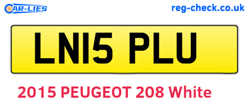 LN15PLU are the vehicle registration plates.
