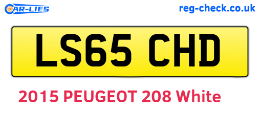 LS65CHD are the vehicle registration plates.