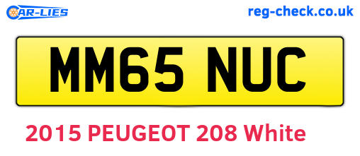 MM65NUC are the vehicle registration plates.