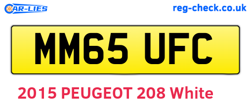 MM65UFC are the vehicle registration plates.