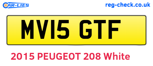 MV15GTF are the vehicle registration plates.