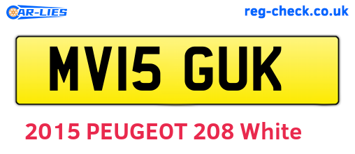 MV15GUK are the vehicle registration plates.