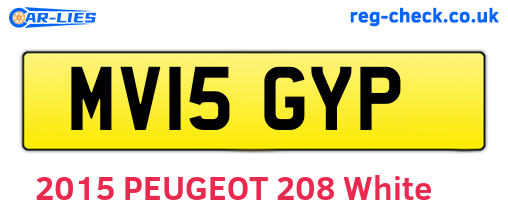 MV15GYP are the vehicle registration plates.