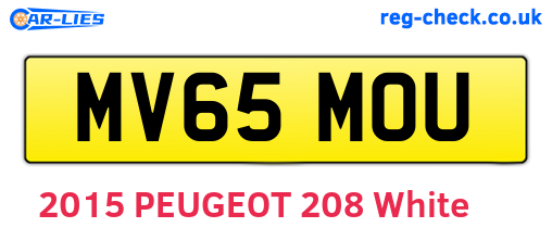 MV65MOU are the vehicle registration plates.