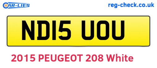 ND15UOU are the vehicle registration plates.