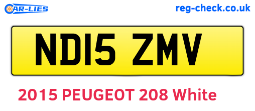 ND15ZMV are the vehicle registration plates.