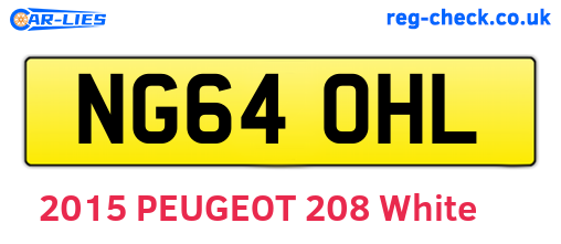 NG64OHL are the vehicle registration plates.