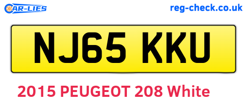 NJ65KKU are the vehicle registration plates.