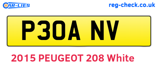 P30ANV are the vehicle registration plates.