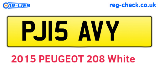 PJ15AVY are the vehicle registration plates.