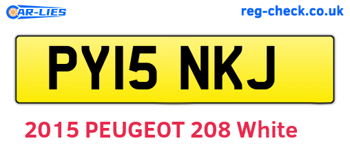 PY15NKJ are the vehicle registration plates.