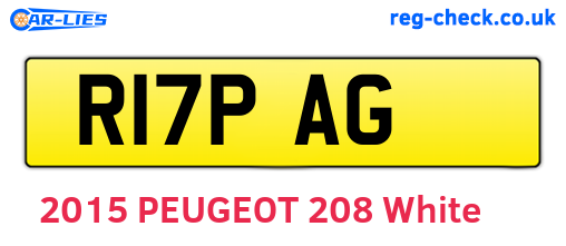 R17PAG are the vehicle registration plates.