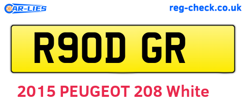 R90DGR are the vehicle registration plates.