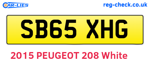 SB65XHG are the vehicle registration plates.