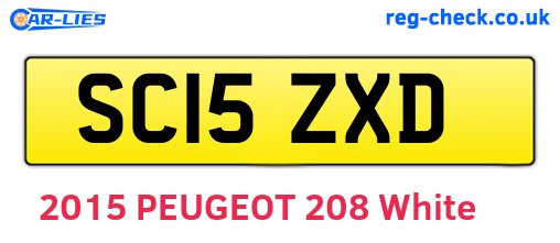 SC15ZXD are the vehicle registration plates.