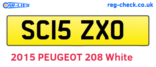 SC15ZXO are the vehicle registration plates.