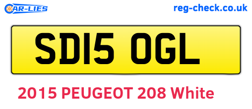 SD15OGL are the vehicle registration plates.
