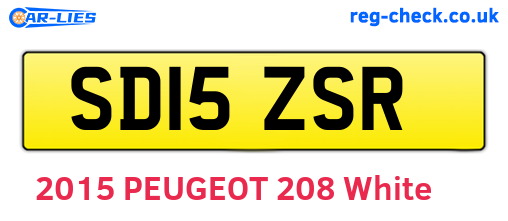 SD15ZSR are the vehicle registration plates.