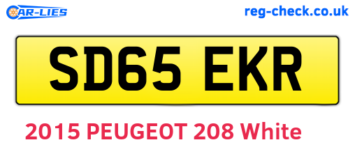 SD65EKR are the vehicle registration plates.