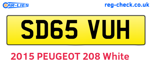 SD65VUH are the vehicle registration plates.