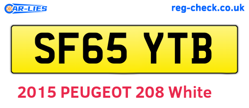 SF65YTB are the vehicle registration plates.