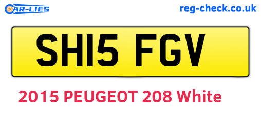 SH15FGV are the vehicle registration plates.