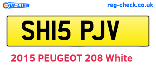 SH15PJV are the vehicle registration plates.