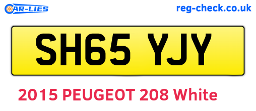 SH65YJY are the vehicle registration plates.