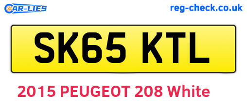 SK65KTL are the vehicle registration plates.