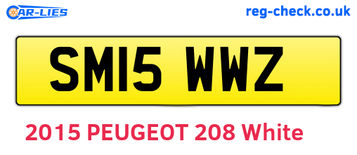 SM15WWZ are the vehicle registration plates.