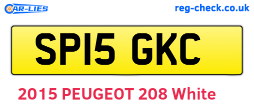 SP15GKC are the vehicle registration plates.